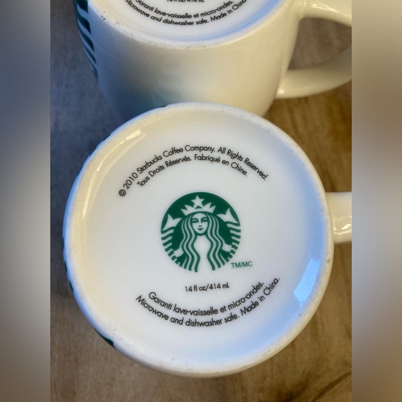 2 Starbucks Coffee Mugs Mermaid Logo - Picture 4 of 5